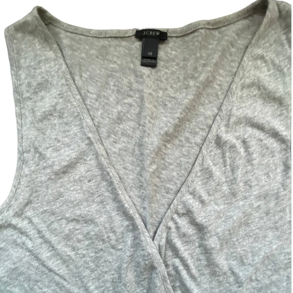 J. Crew‎ Gray Wrap Front Tie Waist Tank Top